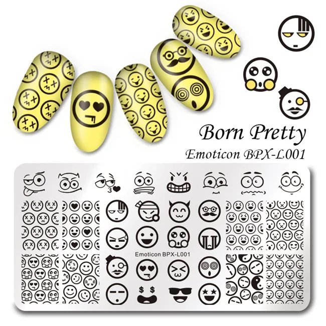 BORN PRETTY фрукты шаблоны для стемпинга Лето фрукты мультфильм Животные геометрический символ текстура Морская звезда цветочный гвоздь штамп пластина