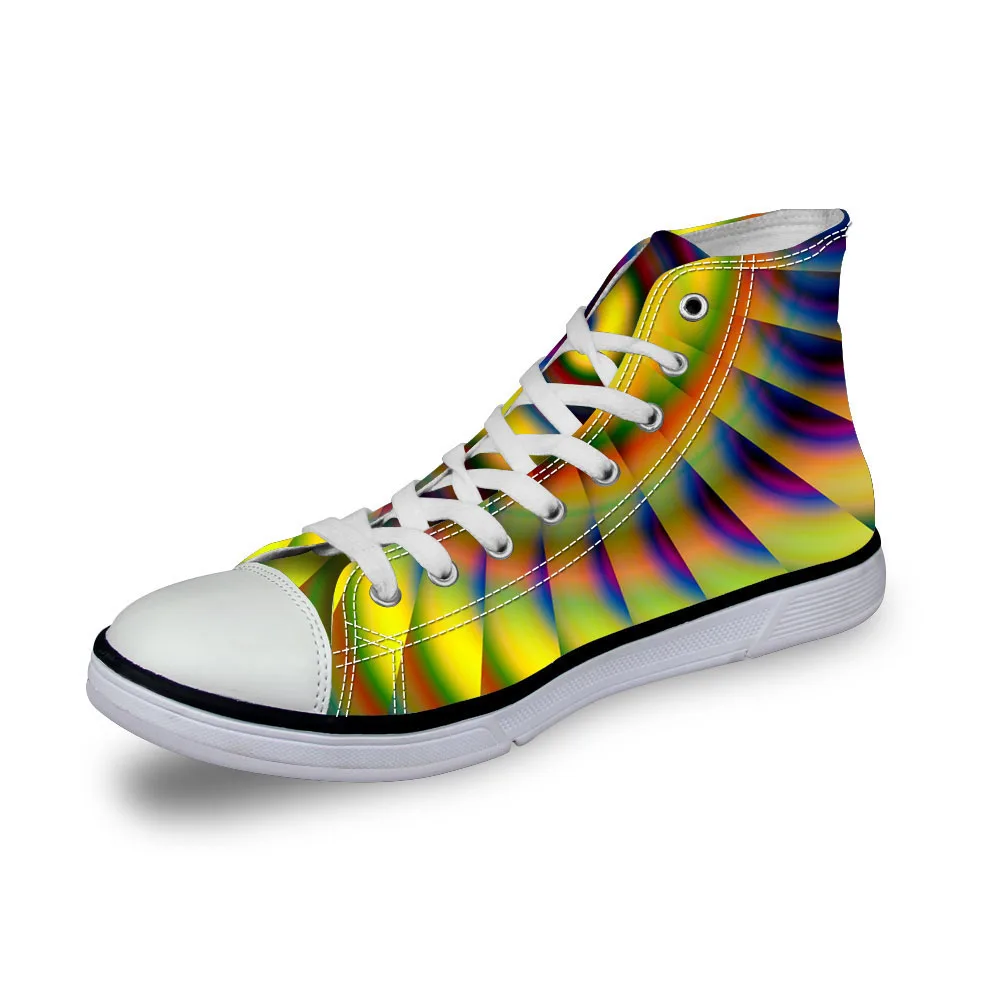 Индивидуальные высокие холщовые женские кроссовки Винтаж Вулканизированная