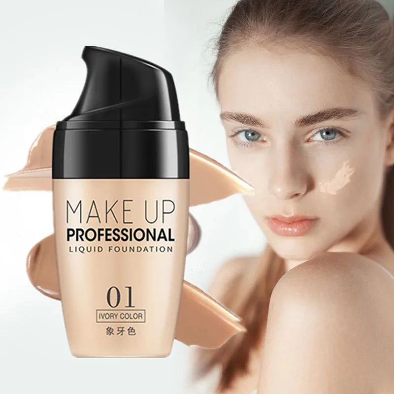 Профессиональный Жидкий тональный крем для лица с полным покрытием основа