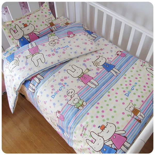 Promotion! 3PCS Beb Crib Set Winter Cotton Bed Bedding include:(duvet cover+sheet+pillowcase) | Мать и ребенок