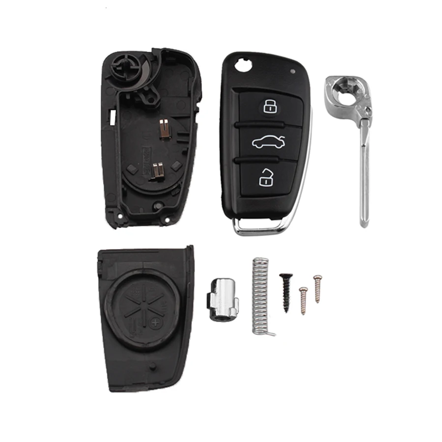 Stenzhorn 3 кнопки Складные Флип удаленный ключевой Shell для Audi A2 A3 A4 A6 A6L A8 Q7 TT Quattro