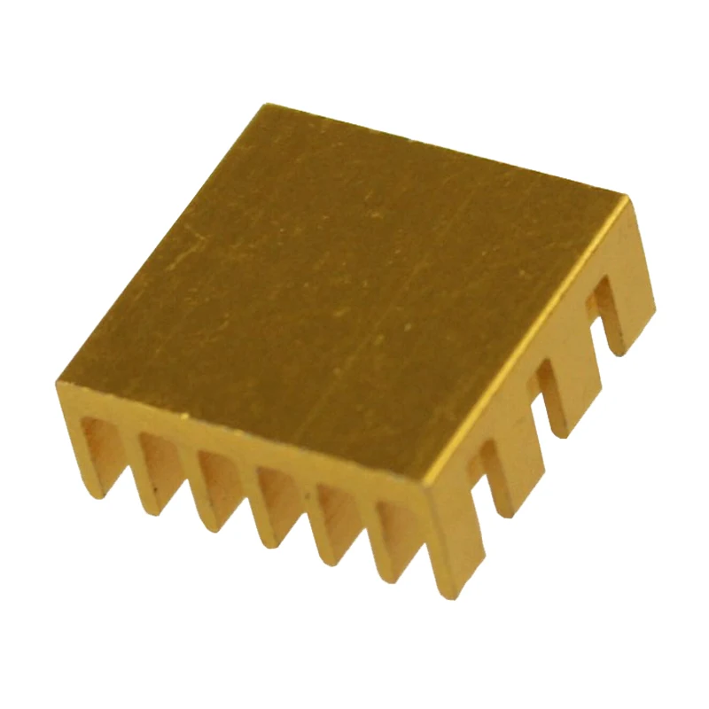 500 шт. 14x14x6mm Золотой теплоотвод алюминиевый чип VGA RAM LED IC электронный радиатор