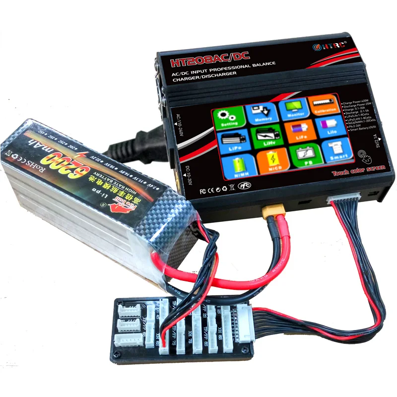 HTRC HT208 AC/DC 4 3 &quotцветной сенсорный ЖК экран 420 Вт 20A RC балансирующее зарядное