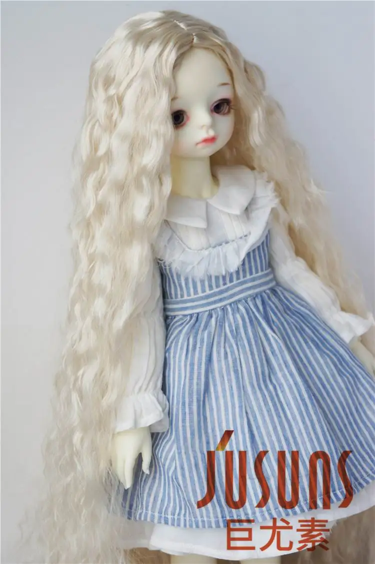 JD138B 1/6 1/4 1/3 длинные волнистые BJD синтетические мохеровые куклы парики YOSD MSD SD