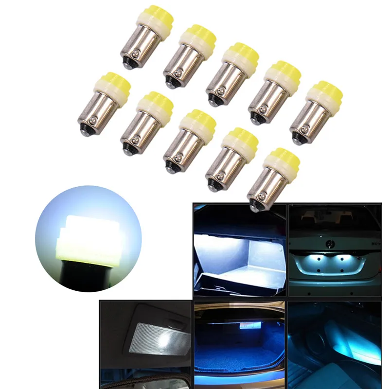 

6 PCS LED BA9S 1W COB T4W White Blue Ceramic High Power Bulb Reading Light Lamp Bulb T4w Styling Lamp Signal