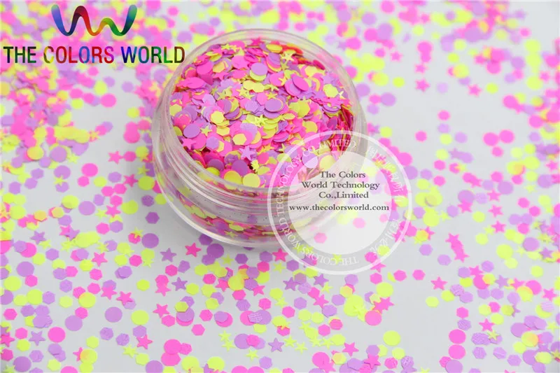 RSH031-150 Mix неоновый цвет стойкий к растворителям блеск форма для полировки ногтей