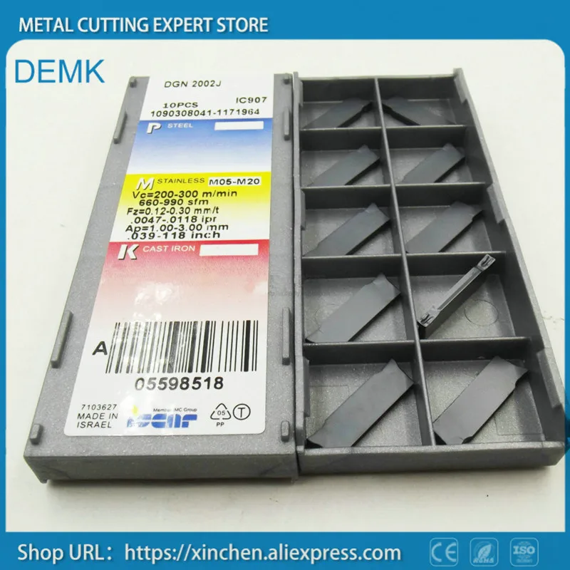 New product Knife for ISCAR DGN2002 J IC907 10PCS DGTR2020-2T18 Mechanical lathe external turning grooving cutting 11PCS | Инструменты