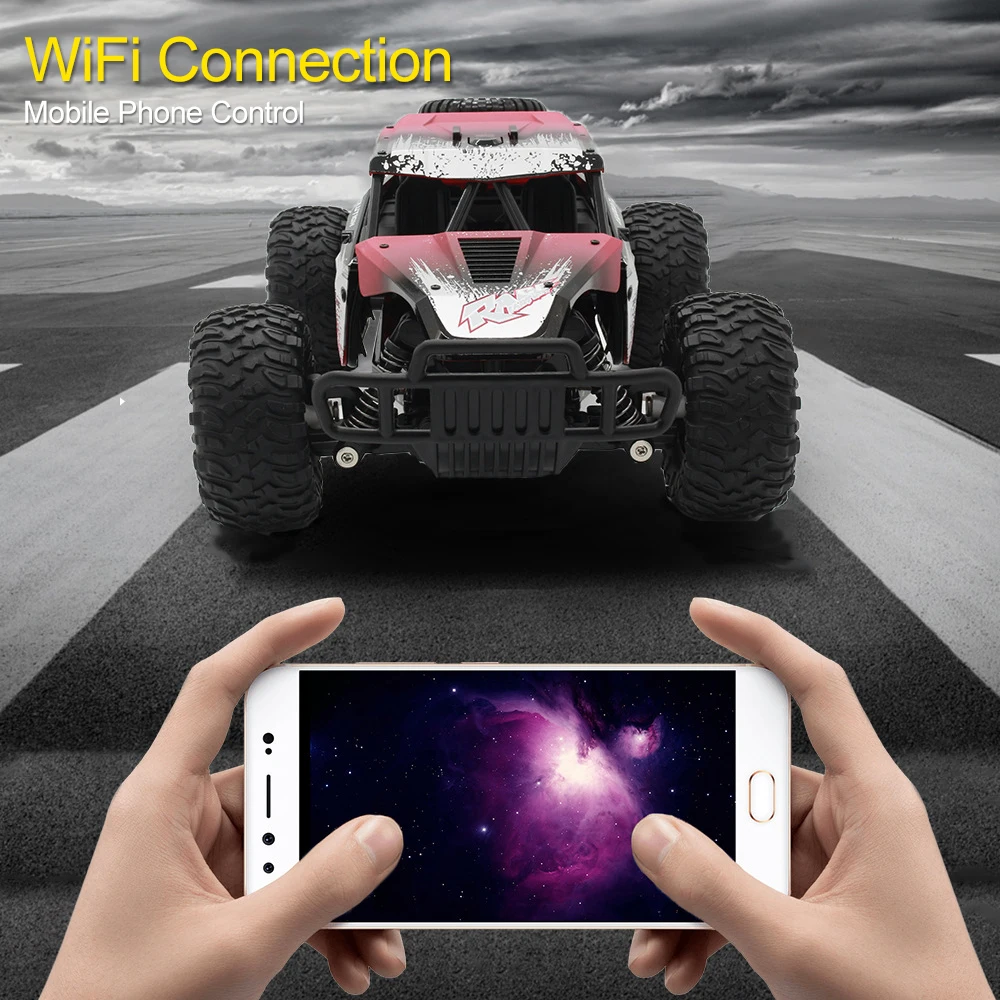 2,4G RC автомобиль высокоскоростной Электрический внедорожный мобильный телефон Wifi контроль связи с камерой высокой четкости детские подарки TSLM1