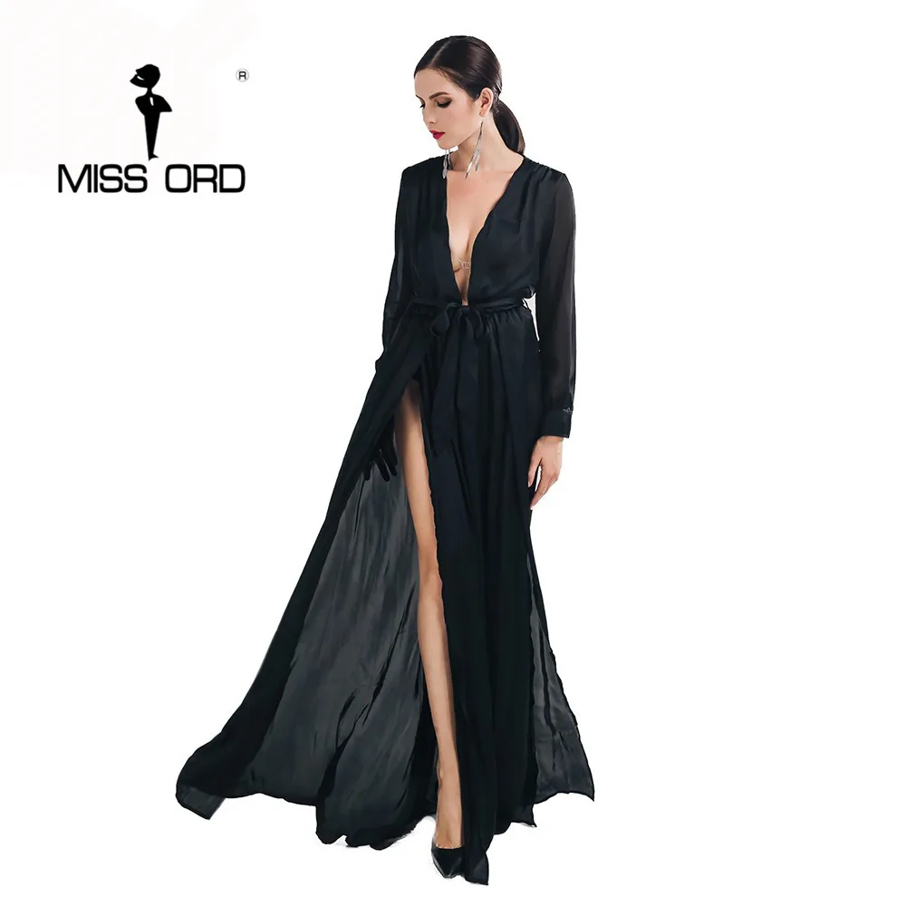 Бесплатная доставка 2015 сексуальные v образным вырезом с длинным рукавами сплит