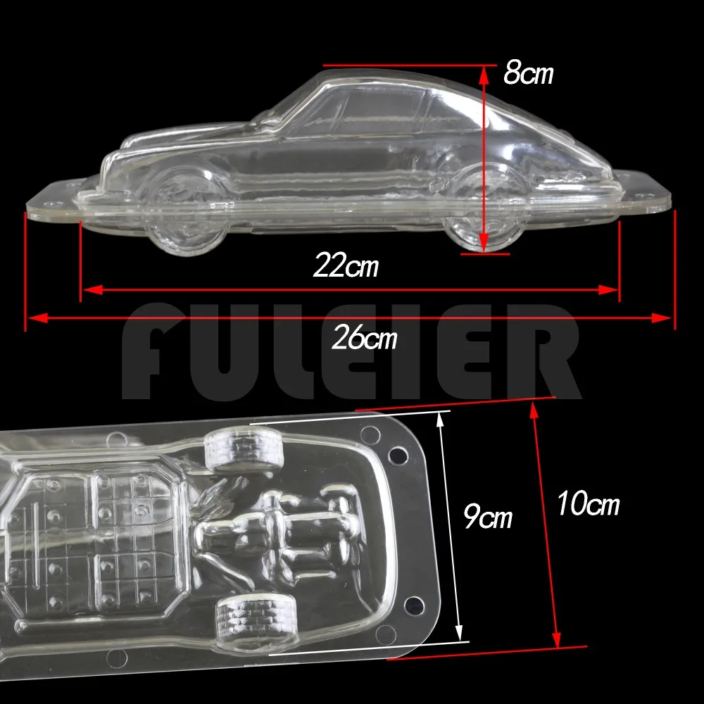 Выпечка Кондитерские инструменты 3D автомобиль шоколадная форма, DIY Пластиковая форма для конфет торт дизайн украшения формы Поликарбонат Кондитерские инструменты