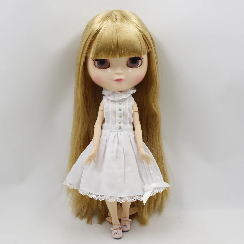 DBS Blyth Doll Icy Licca Body 280BL0736 Богиня золотистых прямых волос с челкой, суставная кукла 1/6 30 см подарочная игрушка.