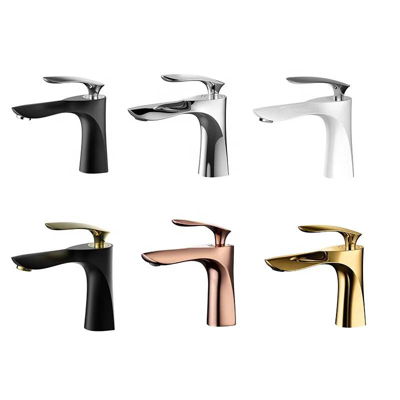 

MOIIO black and GOLD/Chrome Basin Faucet Torneira Leaf shape Bathroom sink faucet variety color options luxury designer plates