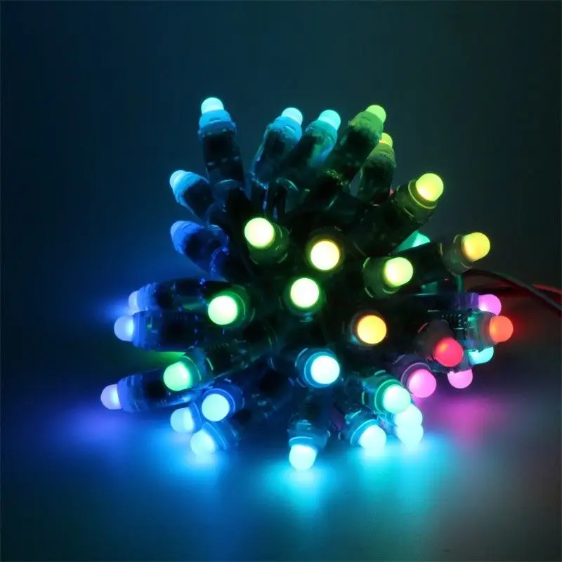 

500pcs DC5V WS2811 IC RGB LED Modules String Light 12MM Full Color IP68 Outdoor Waterproof Advertisement LED Pixel Light