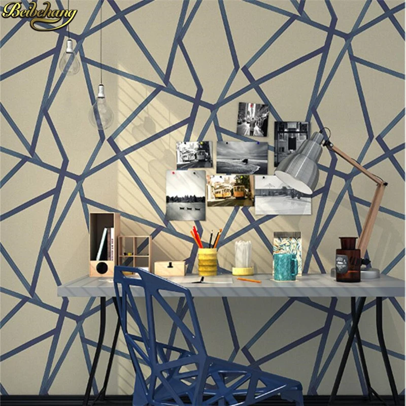 beibehang papel de parede 3d Geometric Wallpaper Modern Glitter Metallic line stripe wallpapers for living room wall paper rolls |