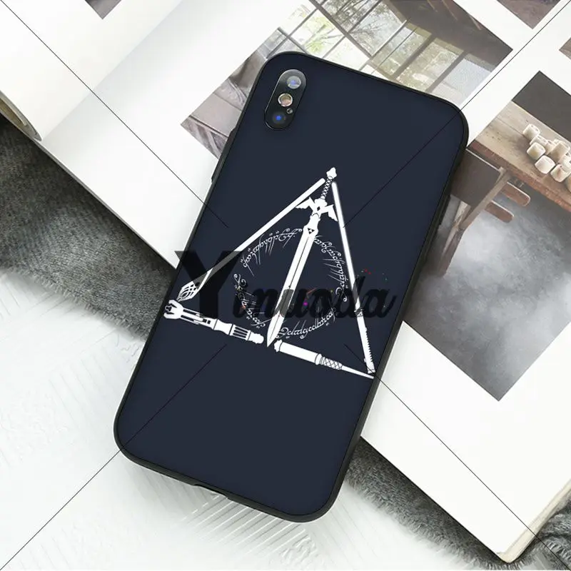 Yinuoda Властелин колец мягкий силиконовый черный чехол для телефона Apple iPhone 8 7 6 6S Plus