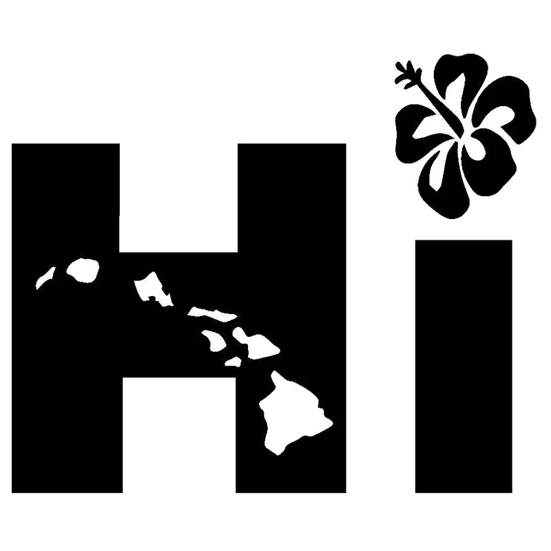 

16x13.3cm HI Hawaiian Islands Funny Car Vinyl Decal Accessories Car-styling