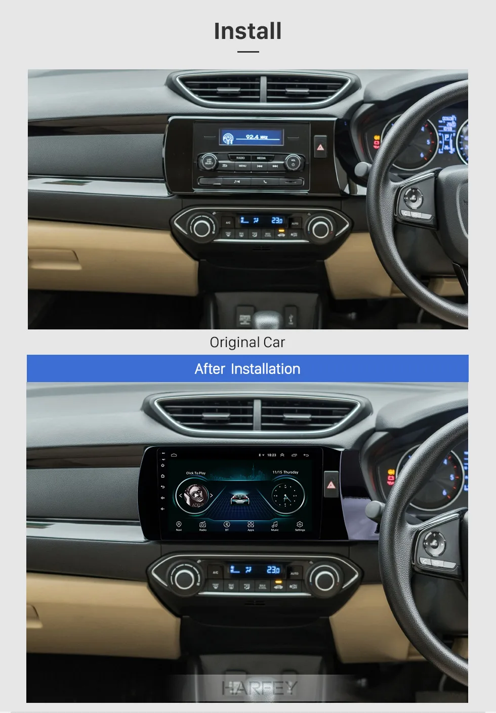 Harfey для HONDA Amaze RHD- Android 8,1 сенсорный экран " Bluetooth gps стерео AUX wifi Поддержка DAB+ OBD2 SWC TPMS Carplay
