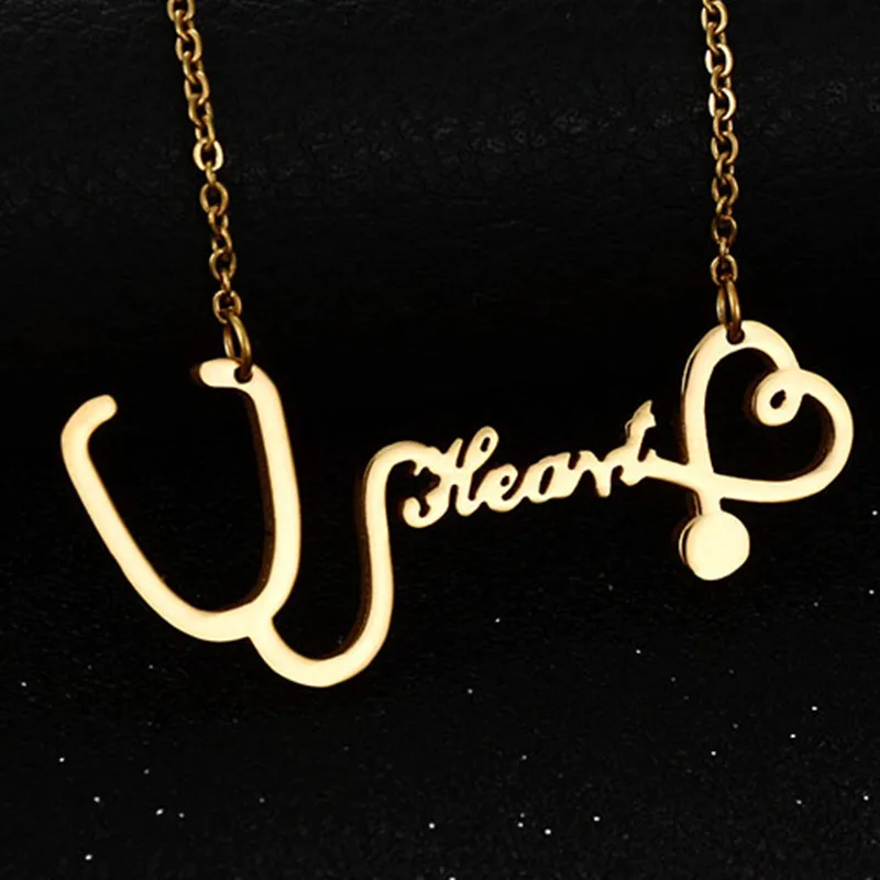 Горячая Распродажа Женская цепочка из нержавеющей стали|stethoscope necklace|female necklacesdrop