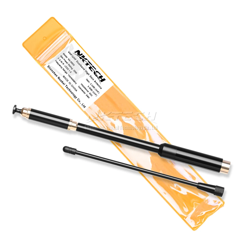 NKTECH SMA Мужская антенна Двухдиапазонная для TYT MD 380 GPS 390 UV380 UV390 TH UV8000D UV3R UV8000E Retevis RT82
