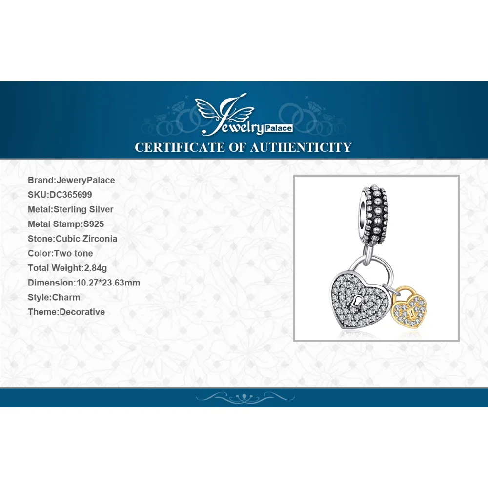 Jewelrypalace 925 пробы серебро родители любят проложить кубического циркония золото