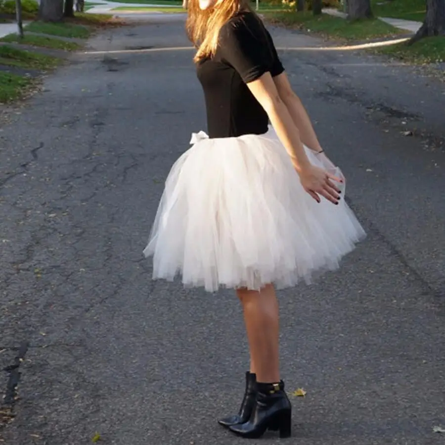 Лучшее качество Женская юбка средней длины из тюля американская одежда юбки