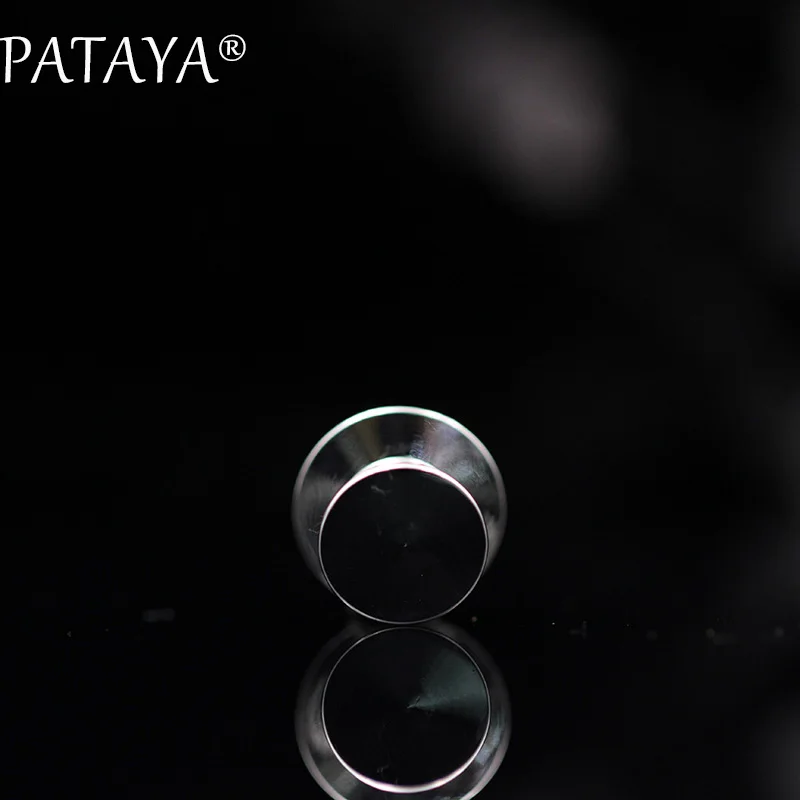 Женская брошь в форме стакана из белого золота PATAYA круглая натуральный Цирконий