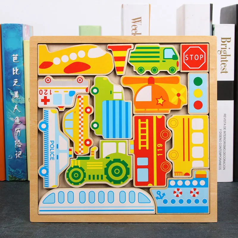 

Wooden Geometric Puzzle Board Shape Jigsaw Puzzle Educational Learning Toys for Toddlers Juguetes Brinquedos YH0644H