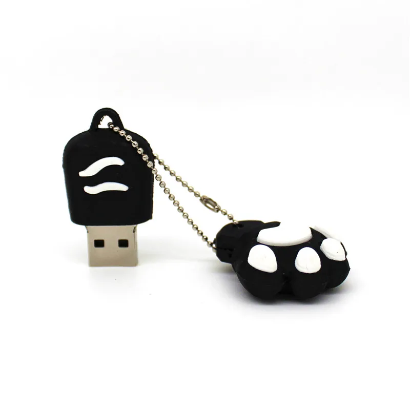 Cute Lovely Cat/Bear claw флеш-диск USB 2 0 64 ГБ 32 Флешка 8 Гб 16 карта памяти 4 U disk | Компьютеры и