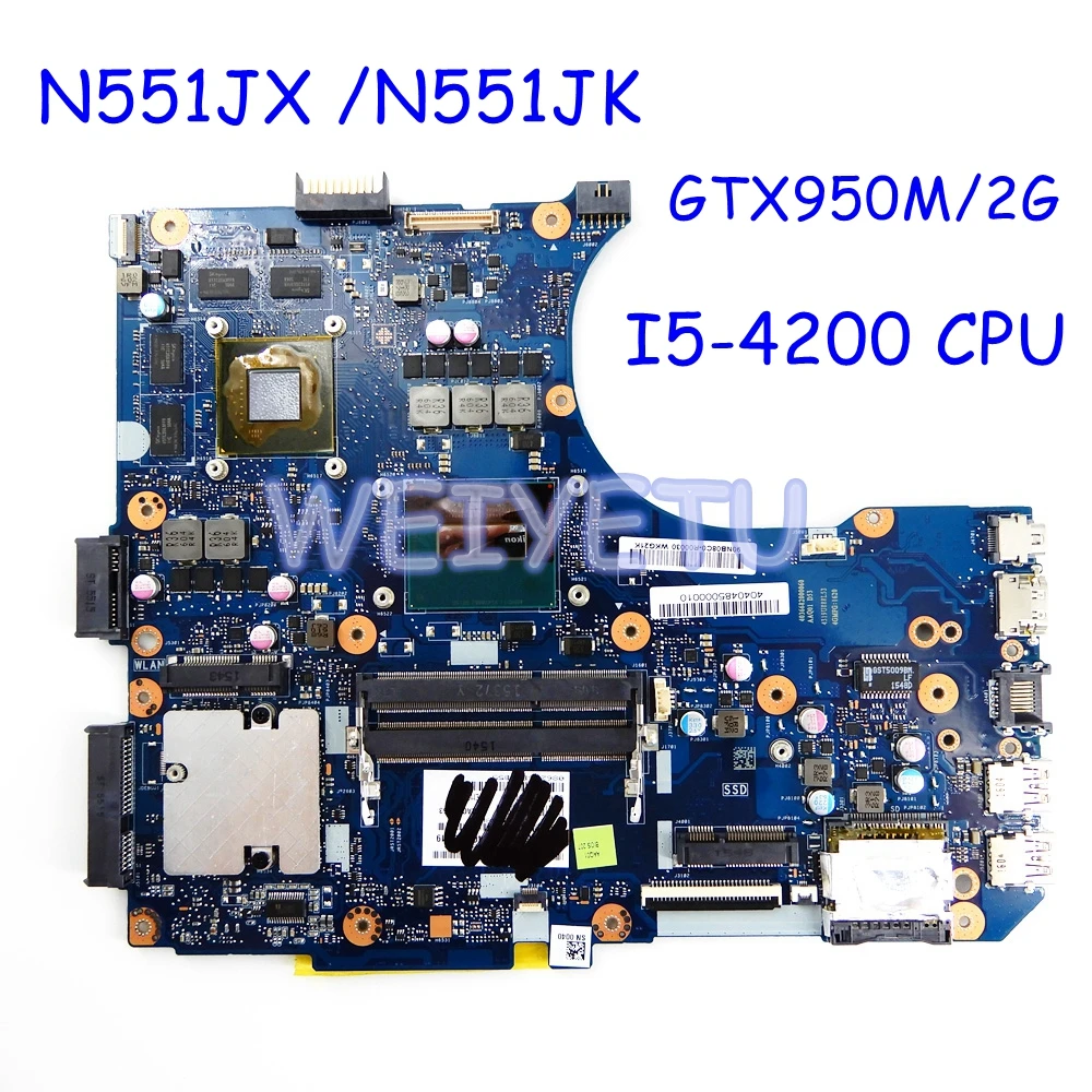 Материнская плата N551JX/N551JK материнская GTX950M/2G для ASUS G551JX N551JX G551J N551J ноутбука N551JK