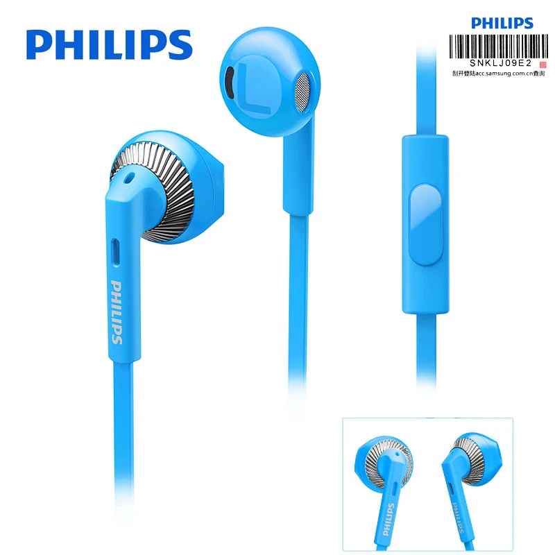 Проводная гарнитура Philips SHE3205 с микрофоном 3 5 мм разъем Поддержка компьютера Ipad MP4