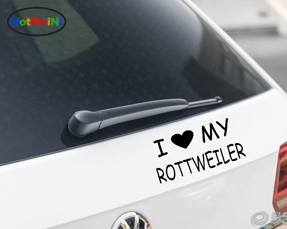 HotMeiNi наклейка для автомобилей Jdm украшение I Love My Rottweiler бампер виниловая задняя