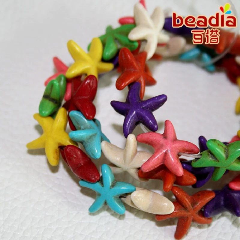 Горячая Распродажа синтетические окрашенные красочные бусины россыпью каменные