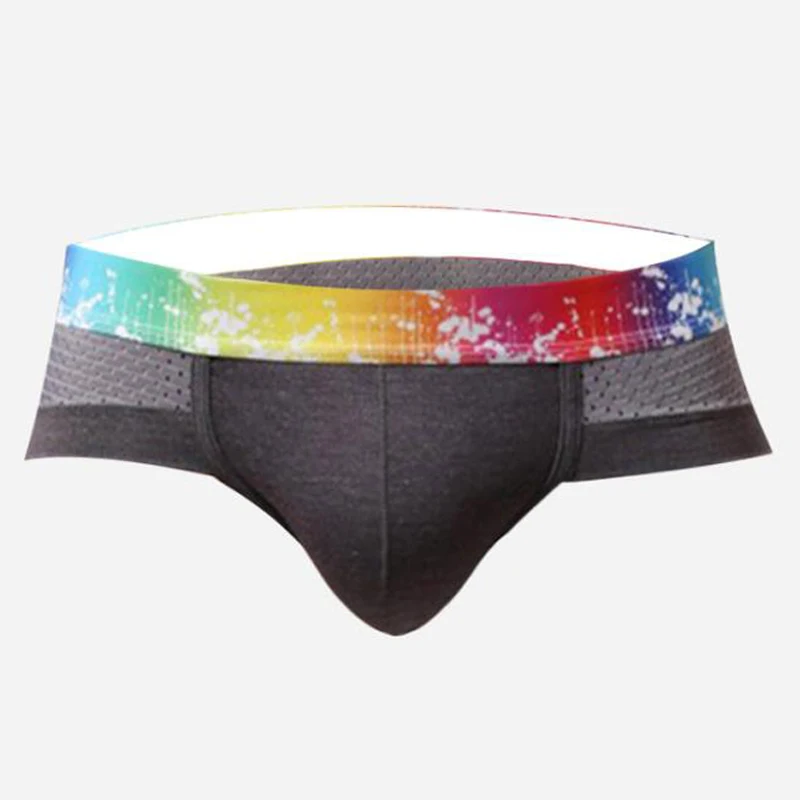 4pcs dark grey Новые пикантные мужские трусы нижнее белье Cuecas шорты сетчатые дышащие трусы с заниженной талией Ropa Interior Hombre Camo нижнее белье 4 шт./лот - Цвет: 4pcs dark grey