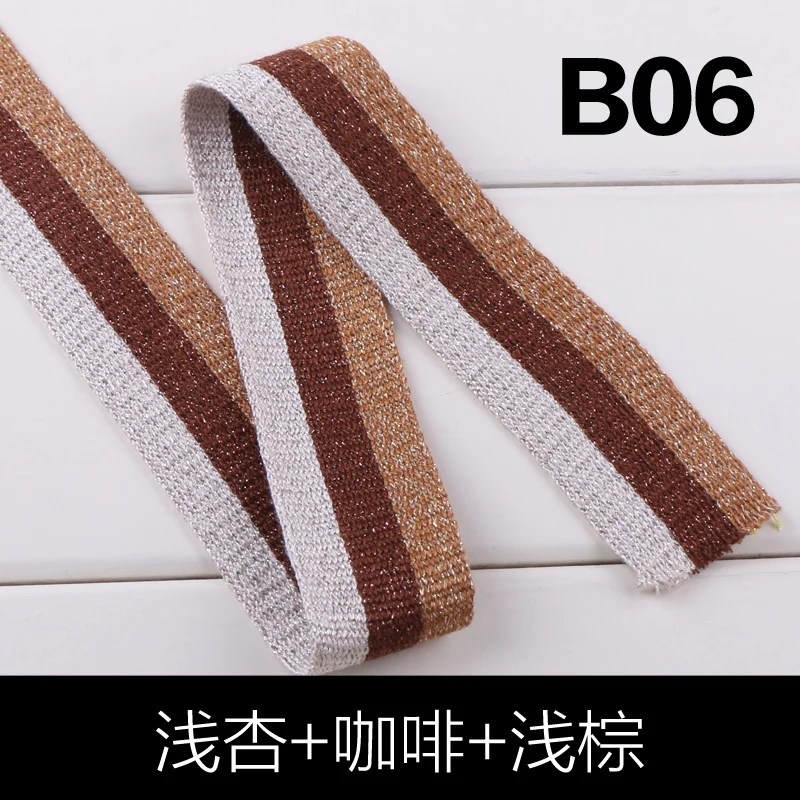 B06 wide 3cm DIY швейная полоса слиток кружевная отделка Bling лента одежда декоративная лента металлическая ткань - Цвет: B06 wide 3cm