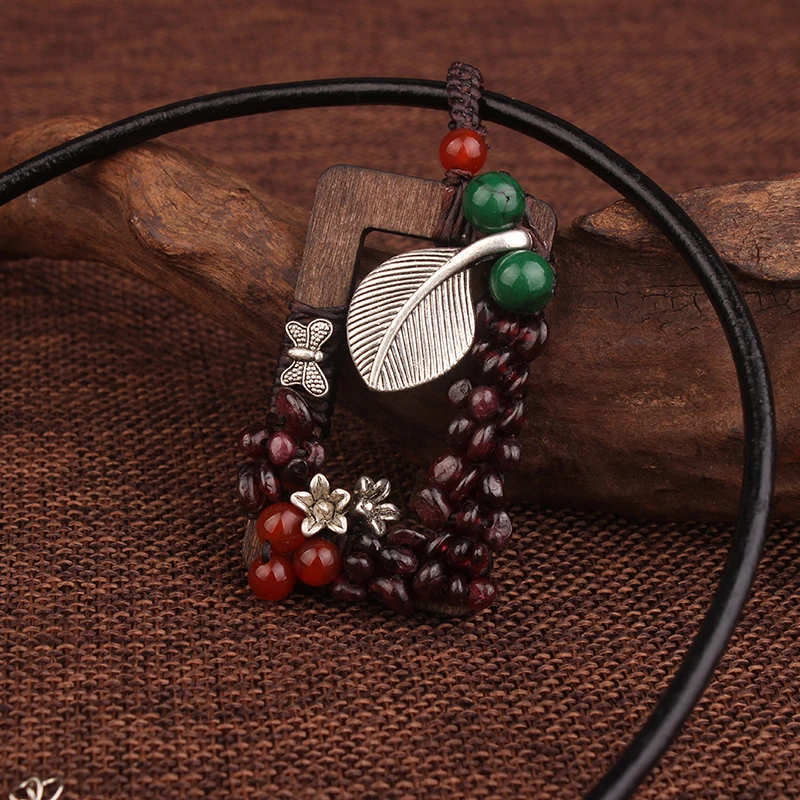 Этнические ювелирные изделия этнические камни красный камень гранат дерево