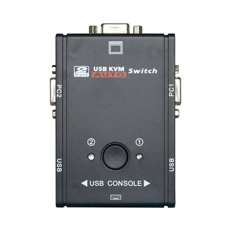 Новейший USB KVM переключатель 2 порта VGA коробка 0 Мышь Клавиатура 1920*1440