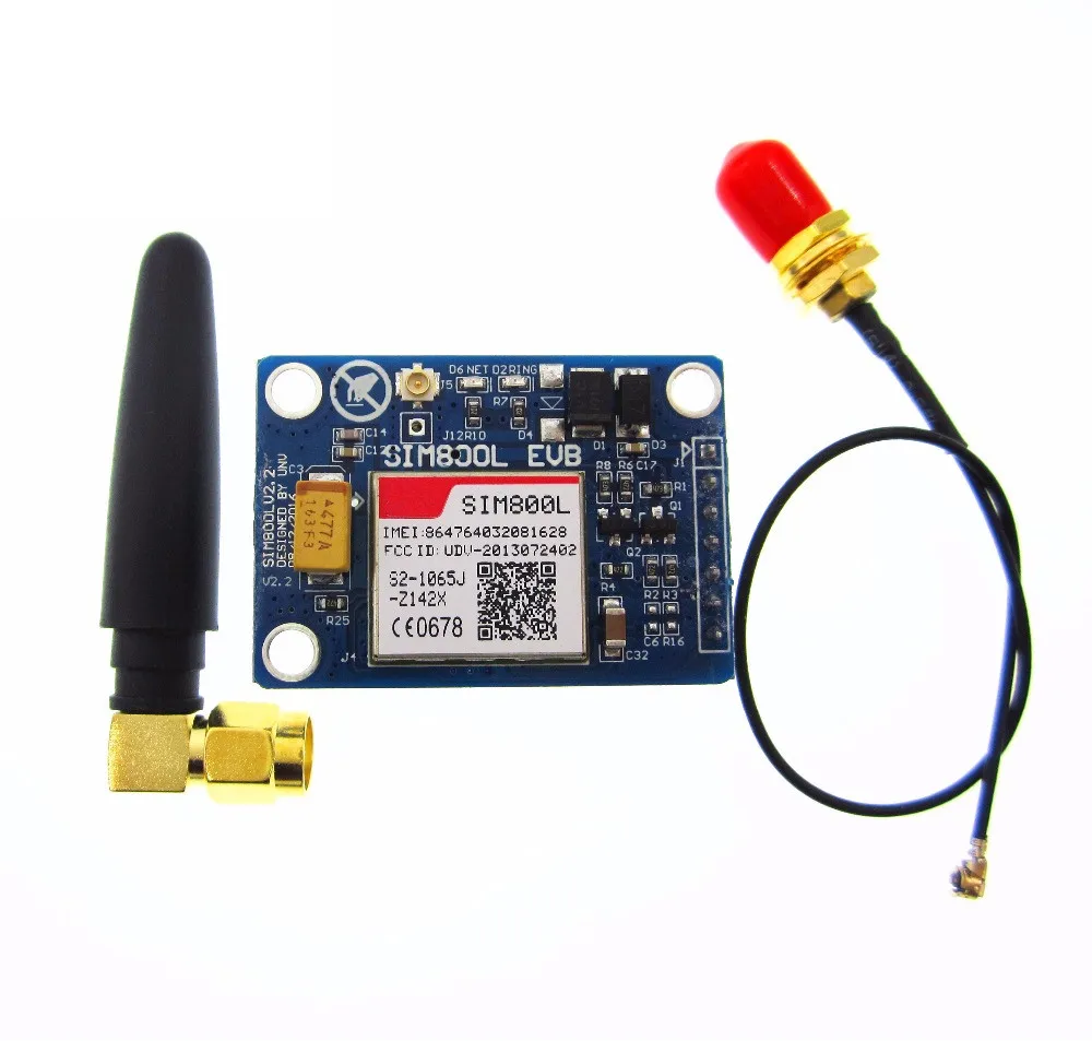 SIM800L V2.0 5V беспроводной GSM GPRS модуль четырехдиапазонный с антенной кабельный
