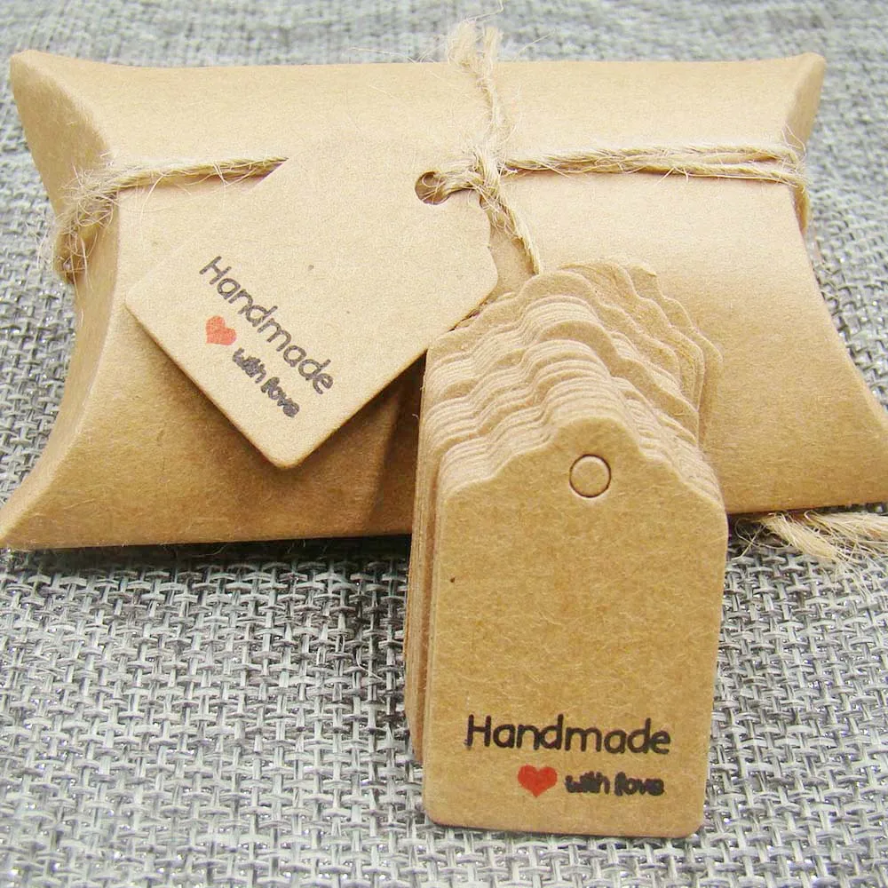 3 см круг крафт ручная работа с любовью подарочные бирки пеньковой веревкой DIY