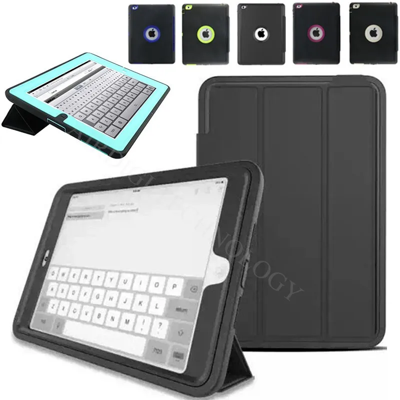 360 полный защитный чехол для Apple iPad 2 iPad 3 iPad 4 дети Безопасный противоударный сверхпрочный Твердый чехол из ТПУ Подставка для iPad 234