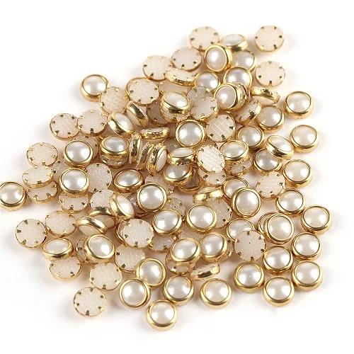 Ivory(100pcs) 100 шт./упак. 3 мм 4 мм металлический Украшенные стразами DIY ногтевой полукруглый жемчуг, с декоративной отделкой бисером, Красота блестящие украшения поделки своими руками - Цвет: Ivory(100pcs)