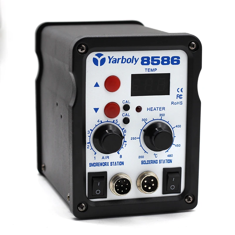 Yarboly 8586 паяльник паяльная станция цифровой SMD BGA паяльная станция горячего воздуха пистолет воздуходувка Тепловая пушка сварщик
