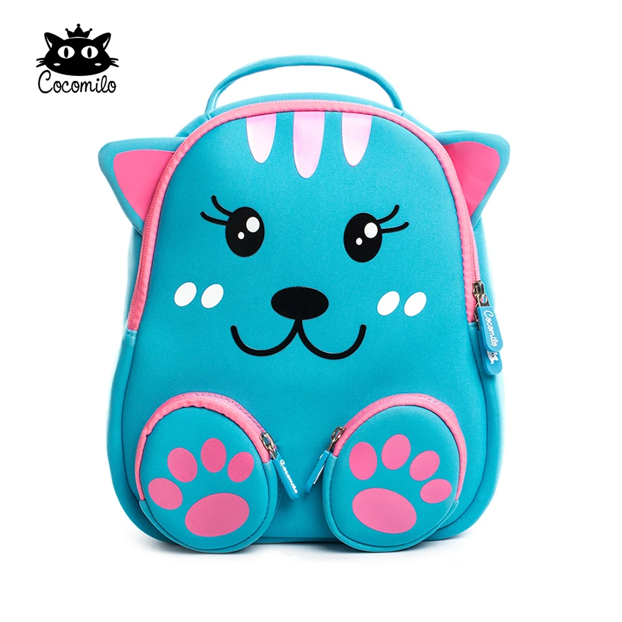 Детская школьная сумка Cocomilo с рисунком маленького медведя, мягкий рюкзак с 3D рисунком кота, Маленькая детская сумка для малышей для детског...