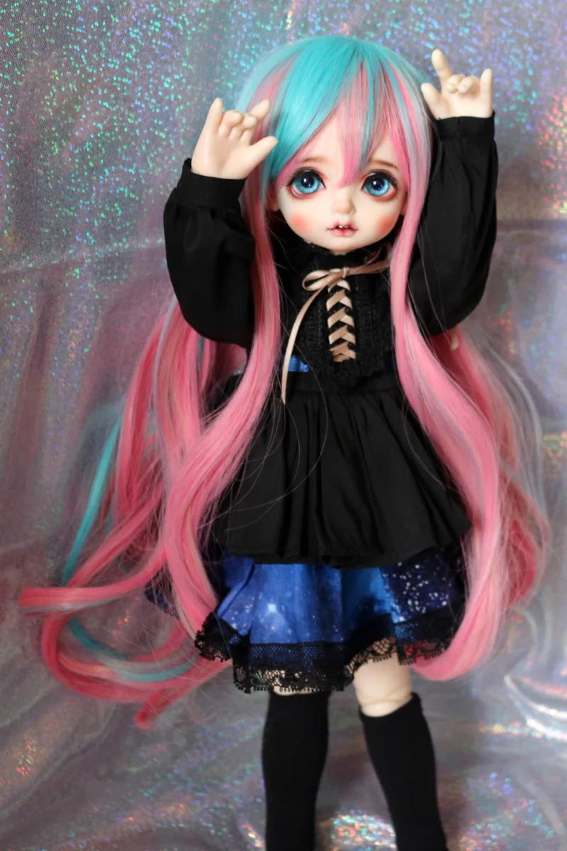 Bjd кукла чистый цвет градация волны рулон аксессуары 15*100 см 1 шт. волосы ряд