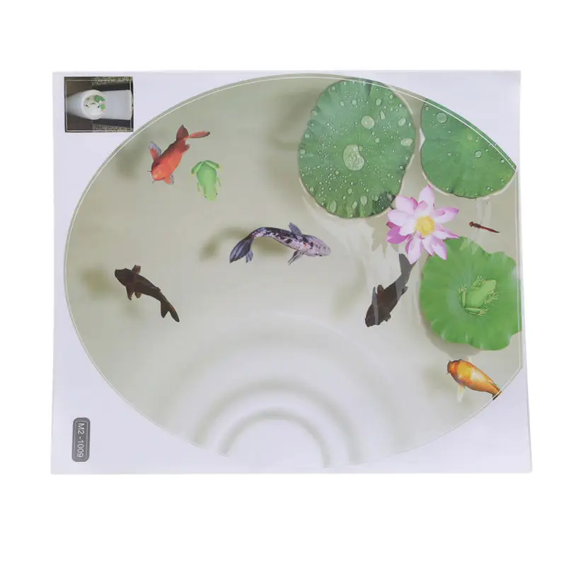 1 шт. съемная наклейка на крышку унитаза с рисунком рыбы|Наклейки стену| |