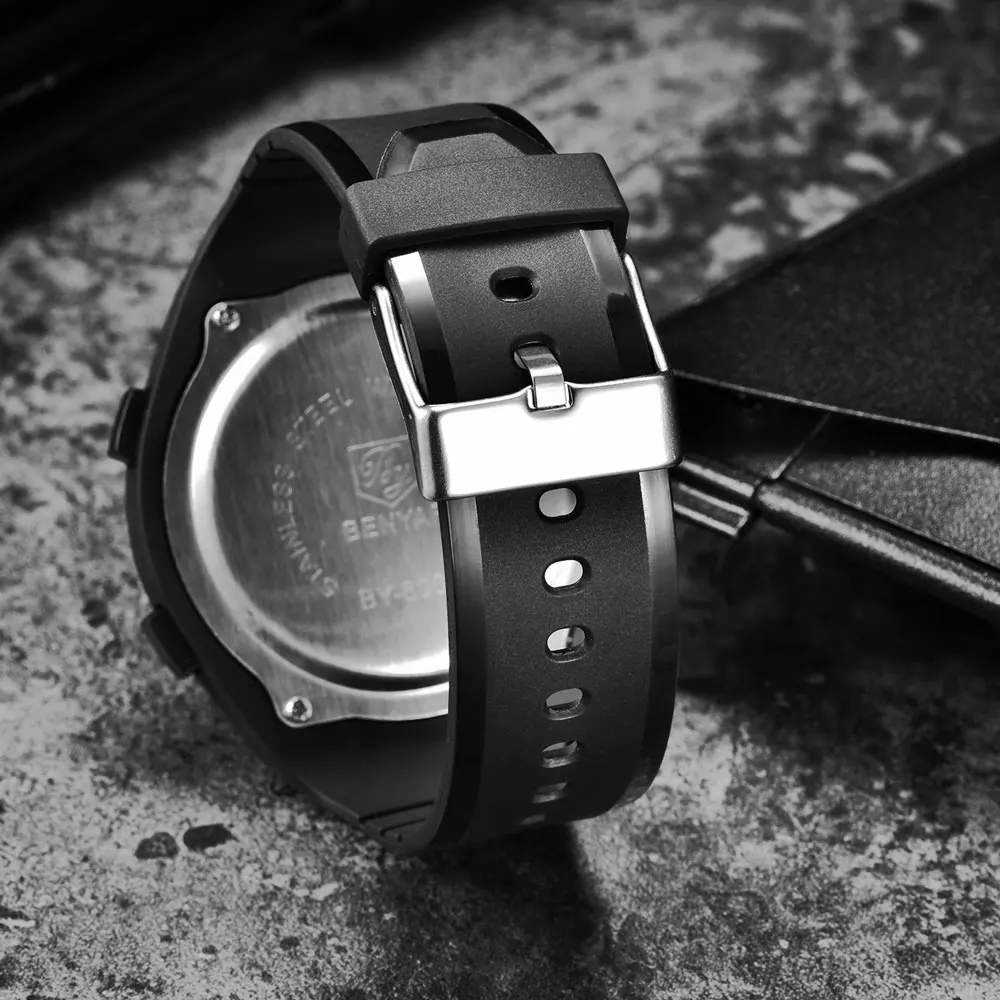 BENYAR Брендовые мужские спортивные часы LED цифровые водонепроницаемые наручные