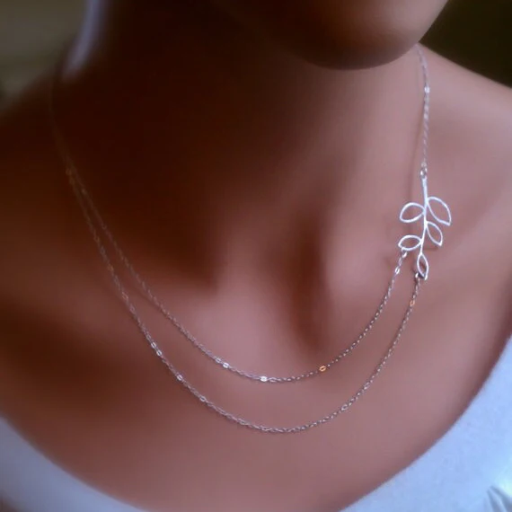 Elessical Мори минималистский женские ювелирные изделия посеребренные двойной Слои