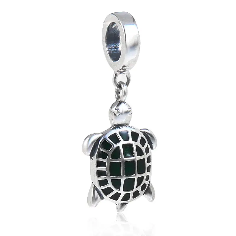 Sea Turtle Charm Choruslove морская черепаха Шарм серебряные бусины 925 пробы Подходит Пандора океан Летняя серия браслет DIY ювелирные изделия - Цвет: Sea Turtle Charm