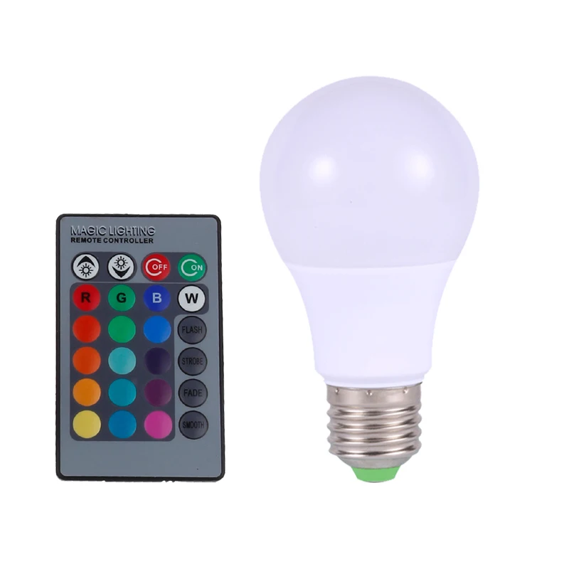 Z35 E27 светодиодный RGB магический лампа 3W 5W 10W 85 265 V 110 120 220 светильник Точечный + ИК