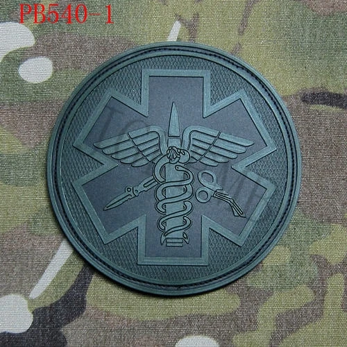 DEVGRU медицинские спасательные военные тактические боевые 3D нашивки из ПВХ Черные