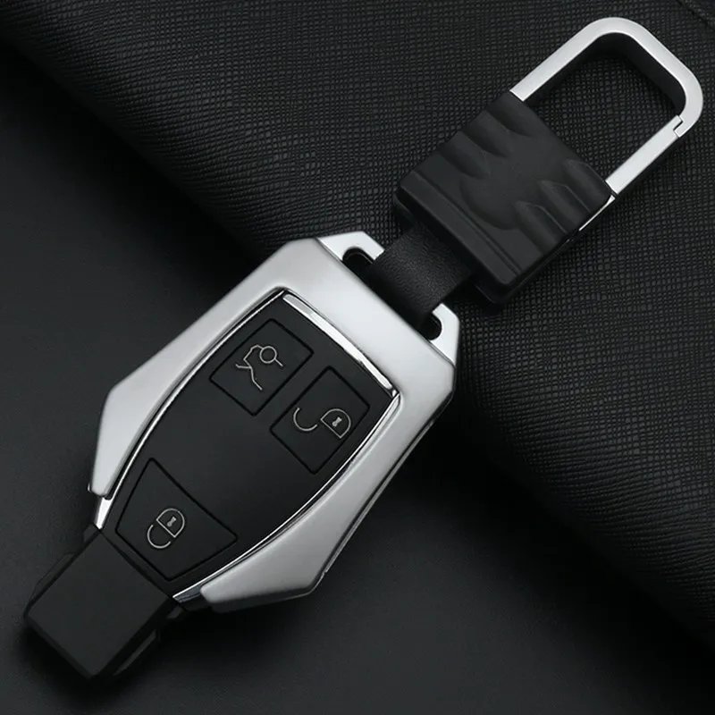 Высокое качество цинковый брелок для автомобильных ключей чехол Mercedes Benz W203 W210 W211